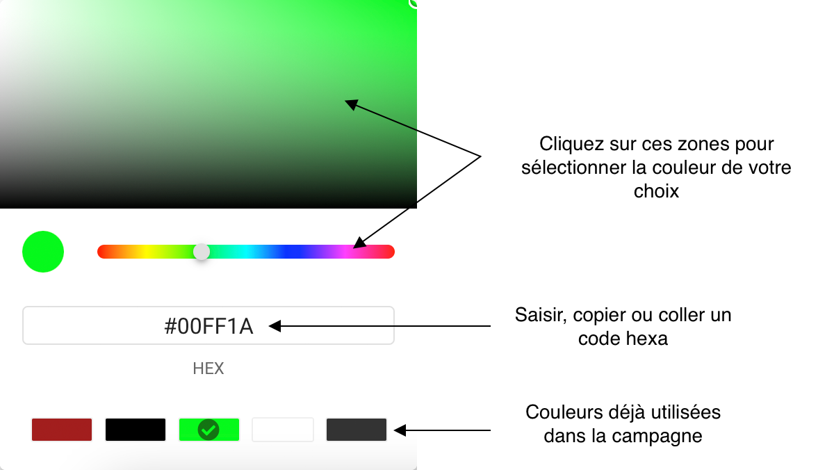 Palette de couleurs